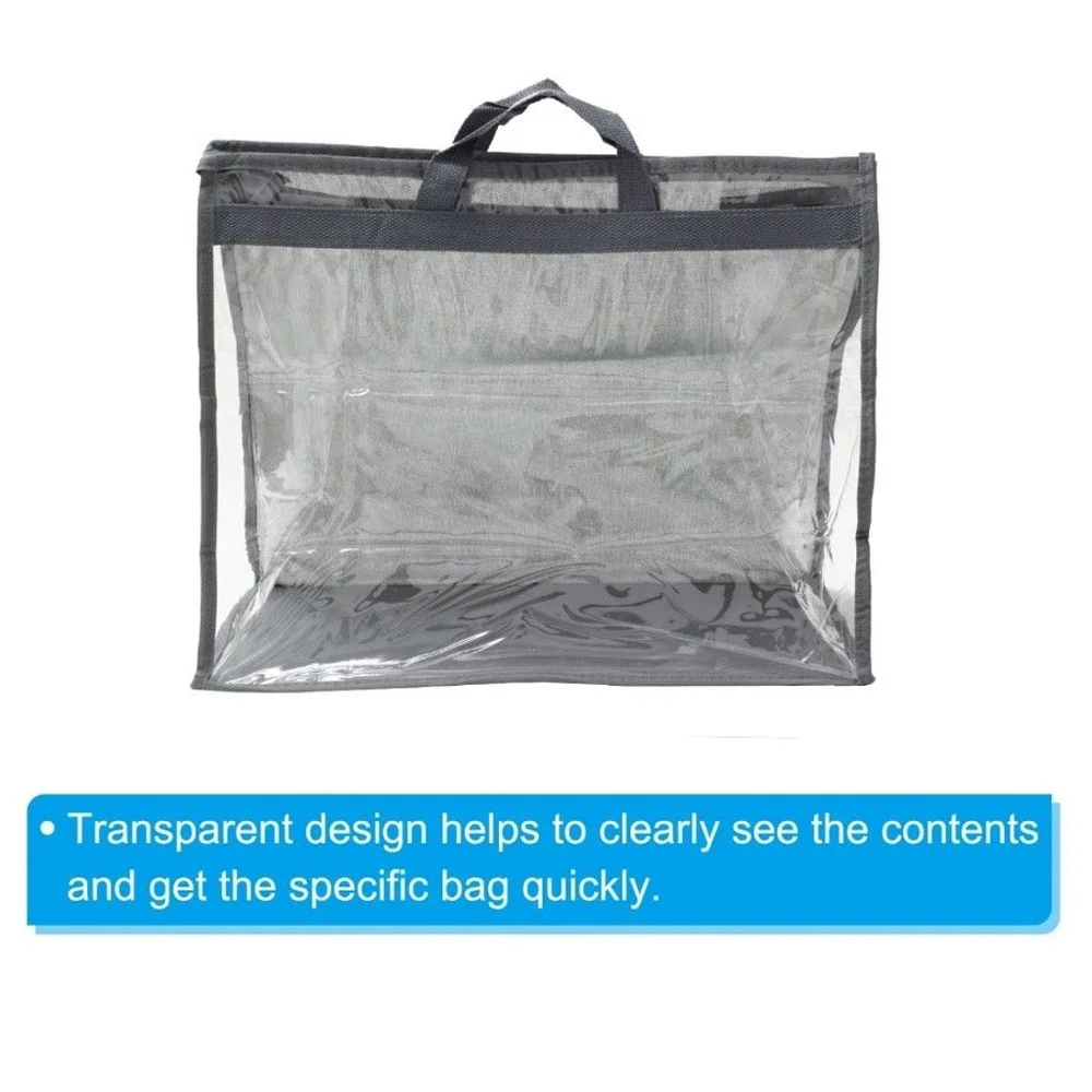 Clear Storage Hand Bag - Gray